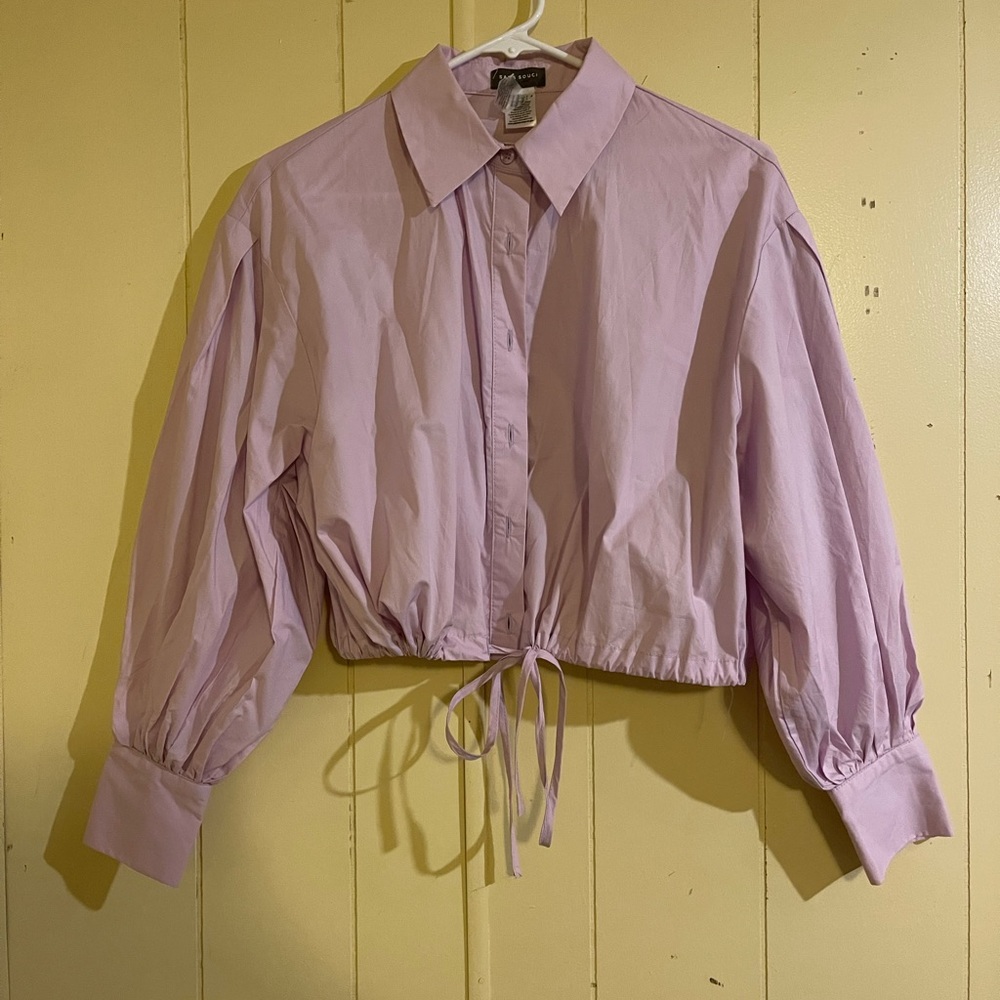 Cropped Button-up (Button down) Blouse
